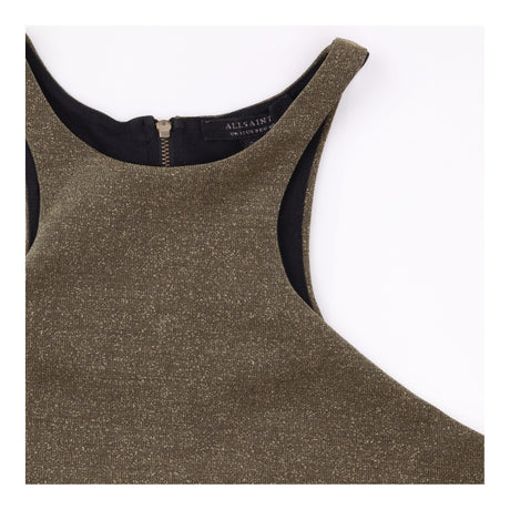Metallic Gold Bronze Sleeveless Bodycon 