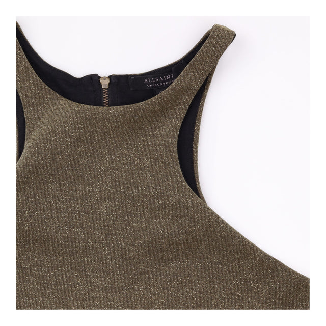 Metallic Gold Bronze Sleeveless Bodycon 