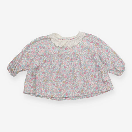 Floral Dress with lace collar