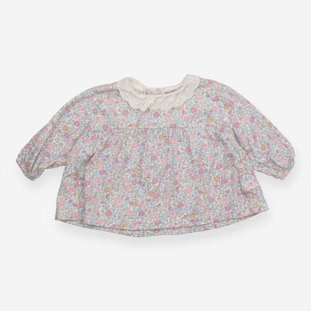 Floral Dress with lace collar