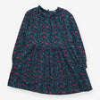 Dress Long Sleeve Cuffed Blue with Flower print