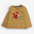 Tee LS orange stripe fox