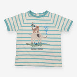 T-Shirt Blue Stripe Safari Friends