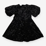Party dress cord sequins black