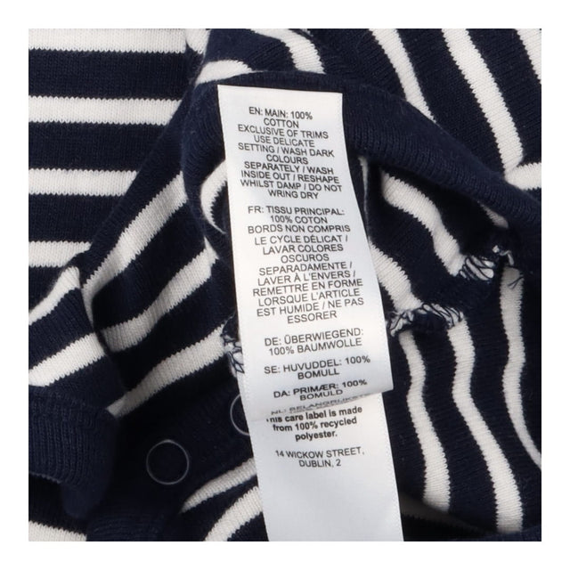 Navy and blue striped collared bodysuit