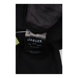 Black Elastic Waist Drawstring Toggle Cuffed Trous