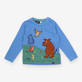The Gruffalo Tee Blue Strip with Mouse, Fox 
