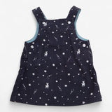 Pinafore Dress Grey with Stars and Striped Bodysui