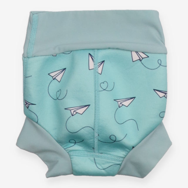 Swimming Nappy Blue with Paper Aeroplane