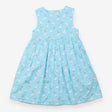 Dress Sleeveless Blue Ducks and Flowers