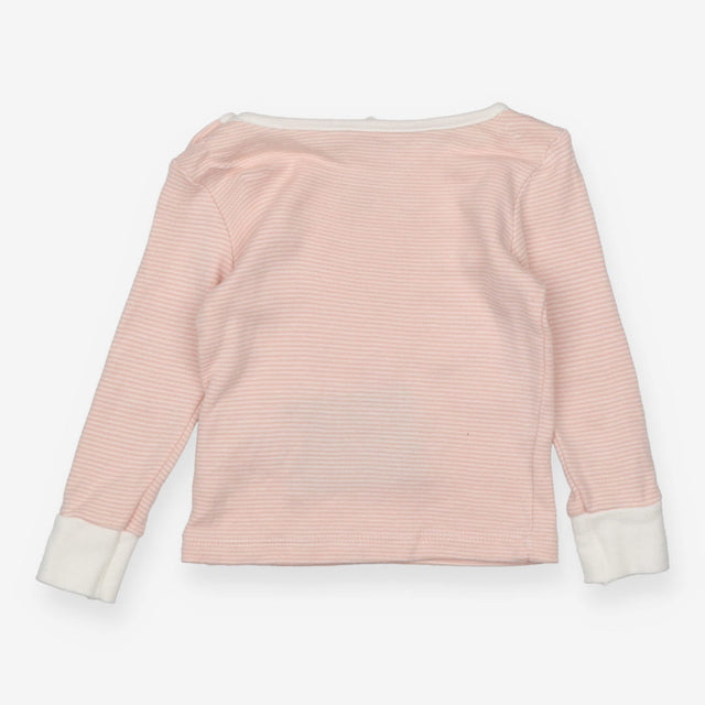 Tee LS face pink stripe