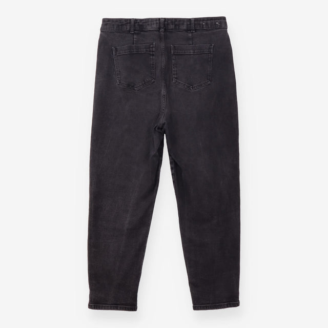 Barrel Jeans Washed Black High Rise Tapered Denim