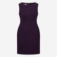 Shift Dress Textured Wool Blend Sleeveless  Smart 