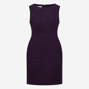 Shift Dress Textured Wool Blend Sleeveless  Smart 
