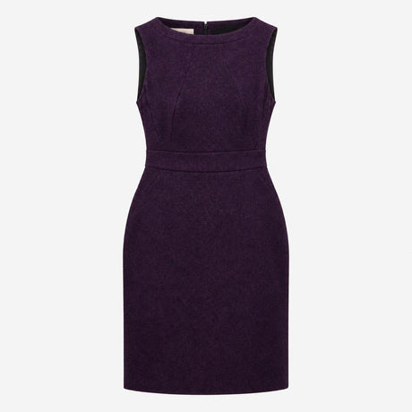 Shift Dress Textured Wool Blend Sleeveless  Smart 