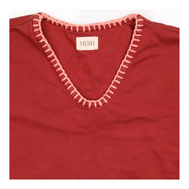 Sweatshirt Burgundy Contrast Stitch Cotton