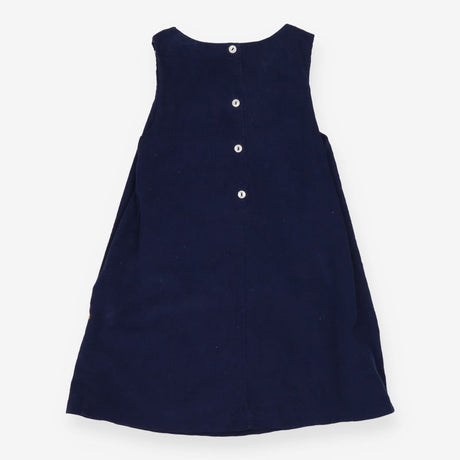 Cord Dress Navy with Geese