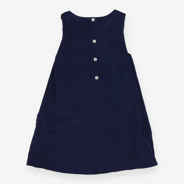 Cord Dress Navy with Geese