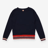 Scotch and Soda Navy Sweatshirt Rebel Detail Cuffs