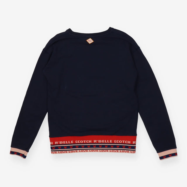 Scotch and Soda Navy Sweatshirt Rebel Detail Cuffs