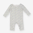 Sleepsuit white blue yellow flowers