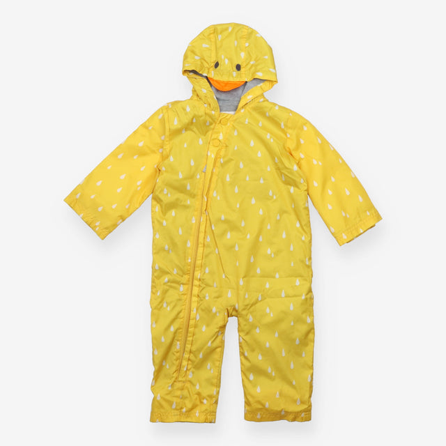 Rainsuit yellow raindrop duck