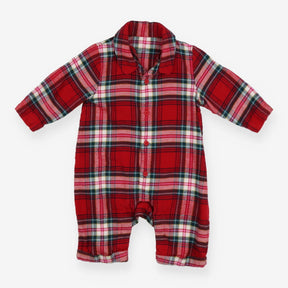 Tartan Red & Green Romper 