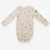 Bodysuit Ribbed Oat Blueberries