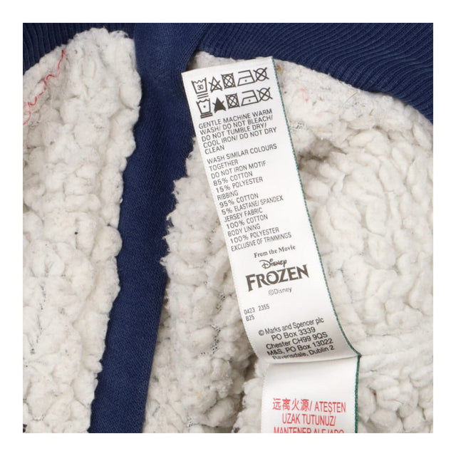 Navy fleece lined zip hoodie Elsa and Anna
