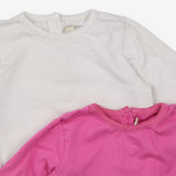 T-shirt long sleeve 2 pc white pink