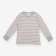 Grey and white stripe T-shirt