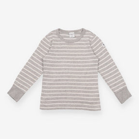 Grey and white stripe T-shirt