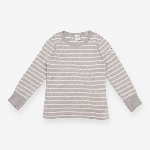 Grey and white stripe T-shirt
