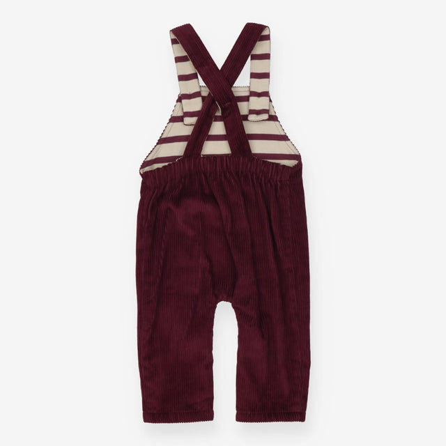 Burgundy Cord Dungarees