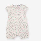 Romper white pink florals 