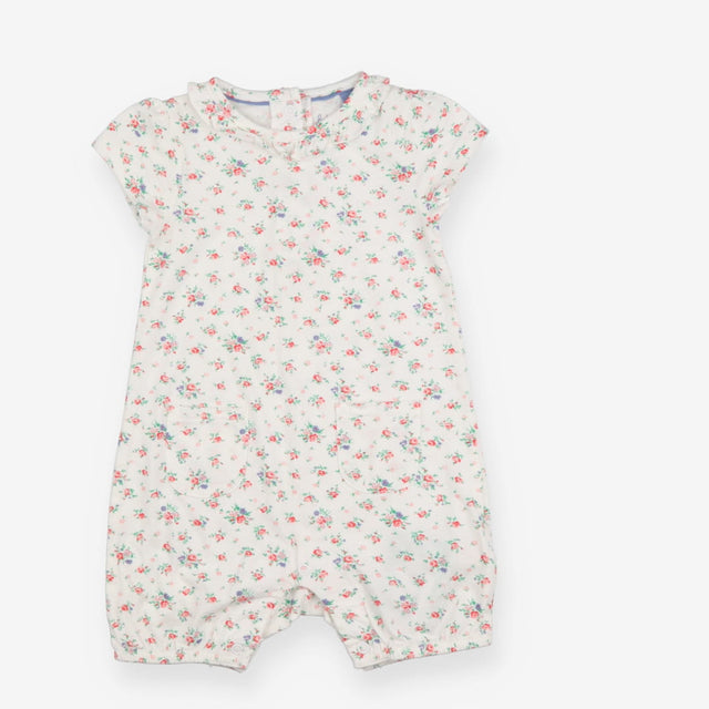 Romper white pink florals 