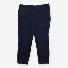 Boden Navy Blue Stretch Cotton Tapered Trousers Si