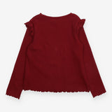 Burgundy Ribbed Long Sleeve