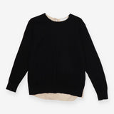 Sandro Black Keyhole Back Knit Sweater – Cashmere 