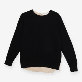 Sandro Black Keyhole Back Knit Sweater – Cashmere 