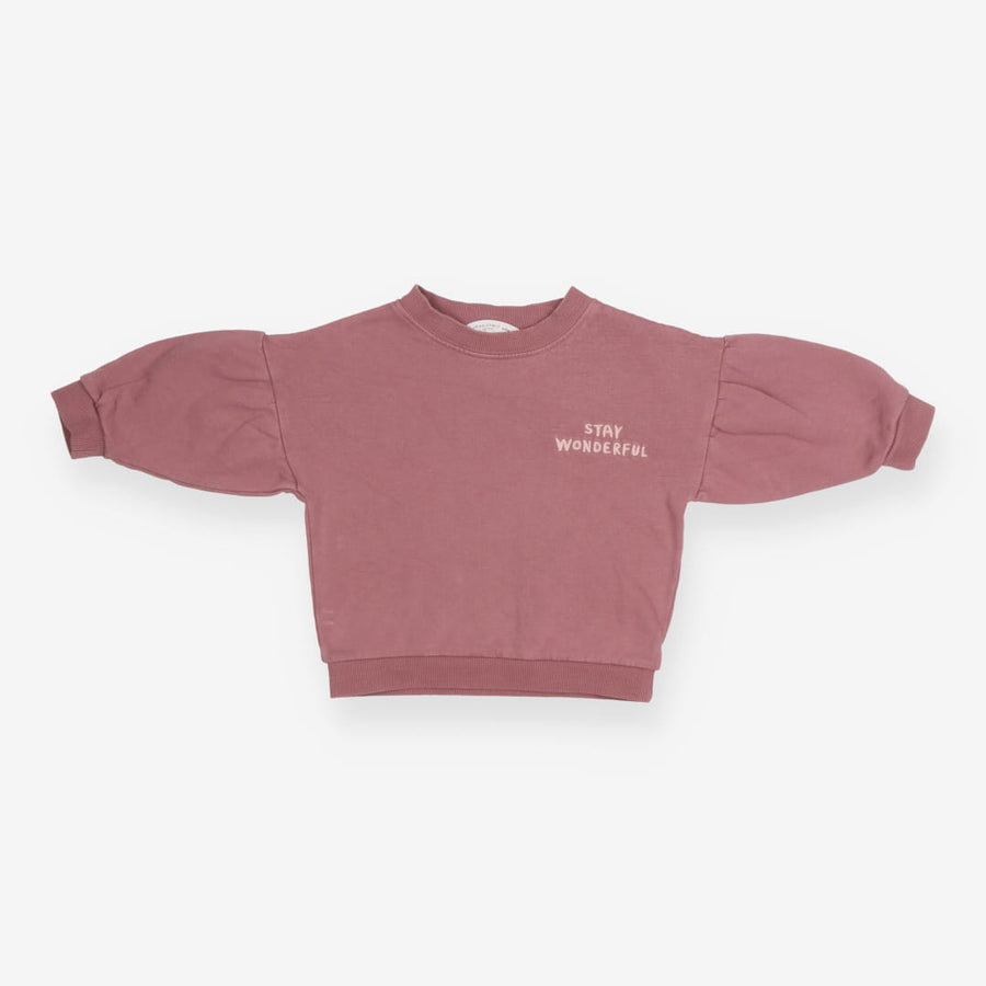 Sweatshirt dusty pink ''STAY WONDERFUL''
