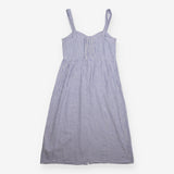 Seraphine Blue White Stripe Linen Button Front Mat