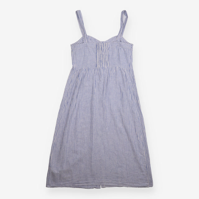 Seraphine Blue White Stripe Linen Button Front Mat
