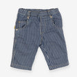 Trousers navy blue white stripe