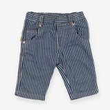 Trousers navy blue white stripe
