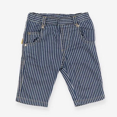 Trousers navy blue white stripe