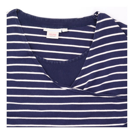 Top Navy Striped Maternity Nursing Long Sleeve