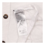 Tie Front Top White Cotton Button Detail