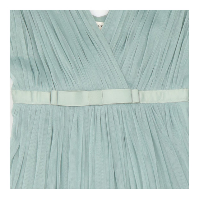 Monsoon Dress Sage Green Tulle Pleated Maxi
