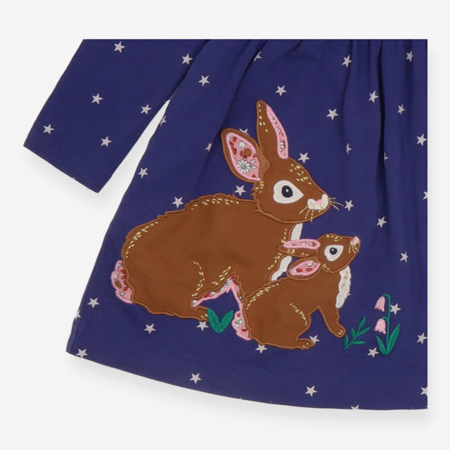 Purple Dress with Bunnies and Stars